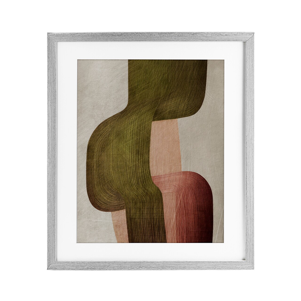Stupell Industries Metal Brushes Abstraction Framed Print Under Glass, design by 1x